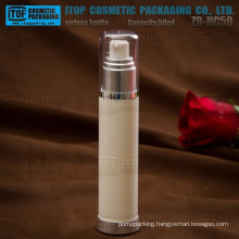 ZB-HC50 50ml modern slim round glossy finish smooth and clean empty cosmetics plastic cosmetic
